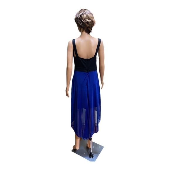 Cobalt, blue and black formal lined dress by Pompous Girly size large Vi… - Picture 2 of 5